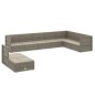 vidaXL 9-tlg. Garten-Lounge-Set mit Kissen Grau Poly Rattan vidaXL 9-tlg. Garten-Lounge-Set mit Kissen Grau Poly Rattan