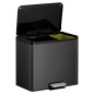 EKO Tretmülleimer Essential 20 L+9 L Schwarz EKO Tretmülleimer Essential 20 L+9 L Schwarz
