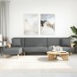 vidaXL Schlafsofa in L-Form Dunkelgrau 279x140x70 cm Stoff vidaXL Schlafsofa in L-Form Dunkelgrau 279x140x70 cm Stoff