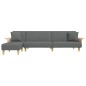 vidaXL Schlafsofa in L-Form Dunkelgrau 279x140x70 cm Stoff vidaXL Schlafsofa in L-Form Dunkelgrau 279x140x70 cm Stoff