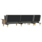vidaXL Schlafsofa in L-Form Dunkelgrau 279x140x70 cm Stoff vidaXL Schlafsofa in L-Form Dunkelgrau 279x140x70 cm Stoff