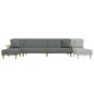 vidaXL Schlafsofa in L-Form Dunkelgrau 279x140x70 cm Stoff vidaXL Schlafsofa in L-Form Dunkelgrau 279x140x70 cm Stoff