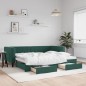 vidaXL Tagesbett Ausziehbar mit Schubladen Dunkelgrün 90x200 cm Samt vidaXL Tagesbett Ausziehbar mit Schubladen Dunkelgrün 90x200 cm Samt