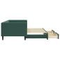 vidaXL Tagesbett Ausziehbar mit Schubladen Dunkelgrün 90x200 cm Samt vidaXL Tagesbett Ausziehbar mit Schubladen Dunkelgrün 90x200 cm Samt