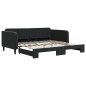 vidaXL Tagesbett Ausziehbar Schwarz 100x200 cm Samt vidaXL Tagesbett Ausziehbar Schwarz 100x200 cm Samt