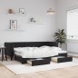 vidaXL Tagesbett Ausziehbar mit Schubladen Schwarz 80x200 cm Samt vidaXL Tagesbett Ausziehbar mit Schubladen Schwarz 80x200 cm Samt