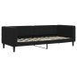 vidaXL Tagesbett Ausziehbar mit Schubladen Schwarz 80x200 cm Samt vidaXL Tagesbett Ausziehbar mit Schubladen Schwarz 80x200 cm Samt