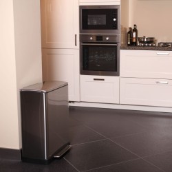 EKO Tretmülleimer E-Cube 50 L Mattsilber