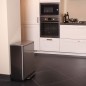 EKO Tretmülleimer E-Cube 50 L Mattsilber