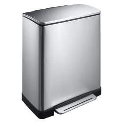 EKO Tretmülleimer E-Cube 50 L Mattsilber