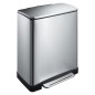 EKO Tretmülleimer E-Cube 50 L Mattsilber