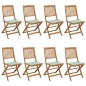 vidaXL Klappbare Gartenstühle 8 Stk. mit Kissen Massivholz Akazie vidaXL Klappbare Gartenstühle 8 Stk. mit Kissen Massivholz Akazie