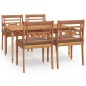vidaXL 5-tlg. Garten-Essgruppe mit Kissen Massivholz Teak vidaXL 5-tlg. Garten-Essgruppe mit Kissen Massivholz Teak