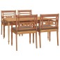 vidaXL 5-tlg. Garten-Essgruppe mit Kissen Massivholz Teak vidaXL 5-tlg. Garten-Essgruppe mit Kissen Massivholz Teak