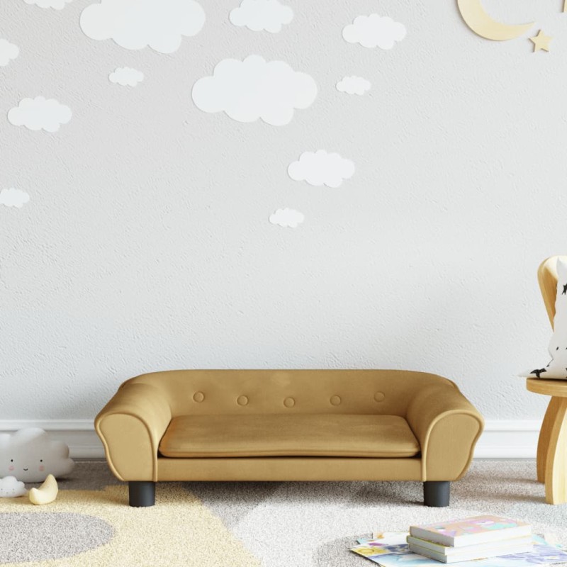 vidaXL Kindersofa Braun 70x45x26 cm Samt vidaXL Kindersofa Braun 70x45x26 cm Samt