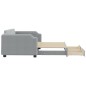 vidaXL Tagesbett Ausziehbar mit Schubladen Hellgrau 100x200 cm Stoff vidaXL Tagesbett Ausziehbar mit Schubladen Hellgrau 100x200 cm Stoff