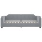 vidaXL Tagesbett Ausziehbar mit Schubladen Hellgrau 100x200 cm Stoff vidaXL Tagesbett Ausziehbar mit Schubladen Hellgrau 100x200 cm Stoff