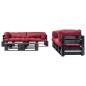 vidaXL 6-tlg. Garten-Lounge-Set aus Paletten mit Roten Kissen Holz vidaXL 6-tlg. Garten-Lounge-Set aus Paletten mit Roten Kissen Holz