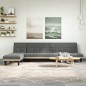 vidaXL Schlafsofa in L-Form Dunkelgrau 255x140x70 cm Stoff vidaXL Schlafsofa in L-Form Dunkelgrau 255x140x70 cm Stoff