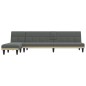 vidaXL Schlafsofa in L-Form Dunkelgrau 255x140x70 cm Stoff vidaXL Schlafsofa in L-Form Dunkelgrau 255x140x70 cm Stoff