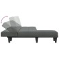 vidaXL Schlafsofa in L-Form Dunkelgrau 255x140x70 cm Stoff vidaXL Schlafsofa in L-Form Dunkelgrau 255x140x70 cm Stoff