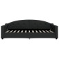 vidaXL Tagesbett Ausziehbar mit Schubladen Schwarz 100x200 cm Stoff vidaXL Tagesbett Ausziehbar mit Schubladen Schwarz 100x200 cm Stoff