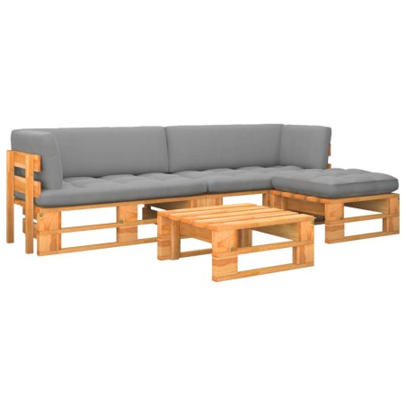 vidaXL 4-tlg. Paletten-Lounge-Set Honigbraun Imprägniertes Kiefernholz