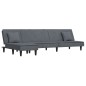 vidaXL Schlafsofa in L-Form Dunkelgrau 255x140x70 cm Samt vidaXL Schlafsofa in L-Form Dunkelgrau 255x140x70 cm Samt