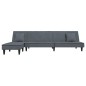 vidaXL Schlafsofa in L-Form Dunkelgrau 255x140x70 cm Samt vidaXL Schlafsofa in L-Form Dunkelgrau 255x140x70 cm Samt