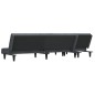 vidaXL Schlafsofa in L-Form Dunkelgrau 255x140x70 cm Samt vidaXL Schlafsofa in L-Form Dunkelgrau 255x140x70 cm Samt
