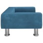 vidaXL Kindersofa Blau 70x45x26,5 cm Samt vidaXL Kindersofa Blau 70x45x26,5 cm Samt