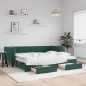 vidaXL Tagesbett Ausziehbar mit Schubladen Dunkelgrün 80x200 cm Samt vidaXL Tagesbett Ausziehbar mit Schubladen Dunkelgrün 80x200 cm Samt