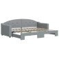 vidaXL Tagesbett Ausziehbar Hellgrau 80x200 cm Stoff vidaXL Tagesbett Ausziehbar Hellgrau 80x200 cm Stoff
