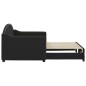 vidaXL Tagesbett Ausziehbar Schwarz 80x200 cm Stoff vidaXL Tagesbett Ausziehbar Schwarz 80x200 cm Stoff