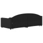 vidaXL Tagesbett Ausziehbar Schwarz 80x200 cm Stoff vidaXL Tagesbett Ausziehbar Schwarz 80x200 cm Stoff