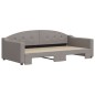 vidaXL Tagesbett Ausziehbar Taupe 100x200 cm Stoff vidaXL Tagesbett Ausziehbar Taupe 100x200 cm Stoff
