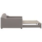 vidaXL Tagesbett Ausziehbar Taupe 100x200 cm Stoff vidaXL Tagesbett Ausziehbar Taupe 100x200 cm Stoff