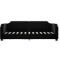 vidaXL Tagesbett Ausziehbar mit Schubladen Schwarz 100x200 cm Stoff vidaXL Tagesbett Ausziehbar mit Schubladen Schwarz 100x200 cm Stoff