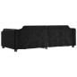 vidaXL Tagesbett Ausziehbar mit Schubladen Schwarz 100x200 cm Stoff vidaXL Tagesbett Ausziehbar mit Schubladen Schwarz 100x200 cm Stoff