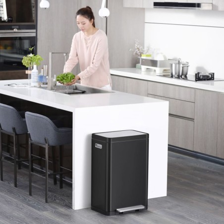 EKO Tretmülleimer X-Cube 2x20 L Schwarz