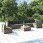 vidaXL 7-tlg. Garten-Lounge-Set mit Kissen Grau Poly Rattan vidaXL 7-tlg. Garten-Lounge-Set mit Kissen Grau Poly Rattan
