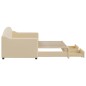 vidaXL Tagesbett Ausziehbar mit Schubladen Creme 80x200 cm Stoff vidaXL Tagesbett Ausziehbar mit Schubladen Creme 80x200 cm Stoff