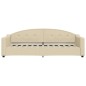 vidaXL Tagesbett Ausziehbar mit Schubladen Creme 80x200 cm Stoff vidaXL Tagesbett Ausziehbar mit Schubladen Creme 80x200 cm Stoff