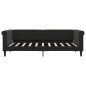 vidaXL Tagesbett Ausziehbar mit Schubladen Schwarz 90x190 cm Samt vidaXL Tagesbett Ausziehbar mit Schubladen Schwarz 90x190 cm Samt