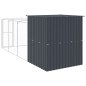 vidaXL Hundehütte mit Auslauf Anthrazit 165x455x181cm Verzinkter Stahl vidaXL Hundehütte mit Auslauf Anthrazit 165x455x181cm Verzinkter Stahl