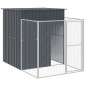 vidaXL Hundehütte mit Auslauf Anthrazit 165x455x181cm Verzinkter Stahl vidaXL Hundehütte mit Auslauf Anthrazit 165x455x181cm Verzinkter Stahl