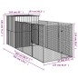 vidaXL Hundehütte mit Auslauf Anthrazit 165x455x181cm Verzinkter Stahl vidaXL Hundehütte mit Auslauf Anthrazit 165x455x181cm Verzinkter Stahl