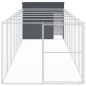 vidaXL Hundehütte mit Auslauf Anthrazit 214x865x181cm Verzinkter Stahl vidaXL Hundehütte mit Auslauf Anthrazit 214x865x181cm Verzinkter Stahl
