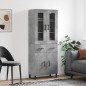 Highboard Betongrau 69,5x34x180 cm Holzwerkstoff Highboard Betongrau 69,5x34x180 cm Holzwerkstoff