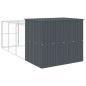 vidaXL Hundehütte mit Auslauf Anthrazit 214x457x181cm Verzinkter Stahl vidaXL Hundehütte mit Auslauf Anthrazit 214x457x181cm Verzinkter Stahl